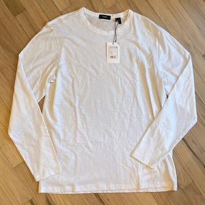 Theory Men’s White Essential Long Sleeve